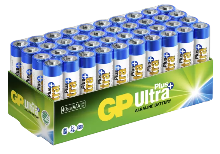 GP ULTRA PLUS ALKALINE AAA-PATTERI LR03 40-PACK - Paristot - 1880 - 1