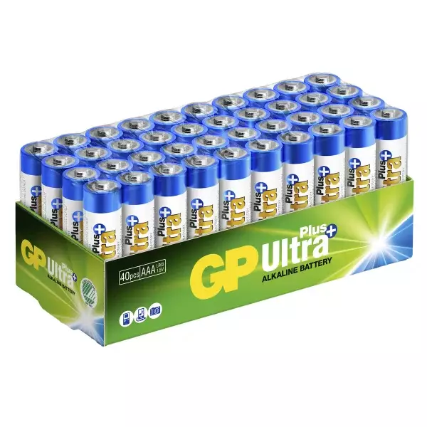 GP ULTRA PLUS ALKALINE AAA-PATTERI LR03 40-PACK - Paristot - 1880 - 1