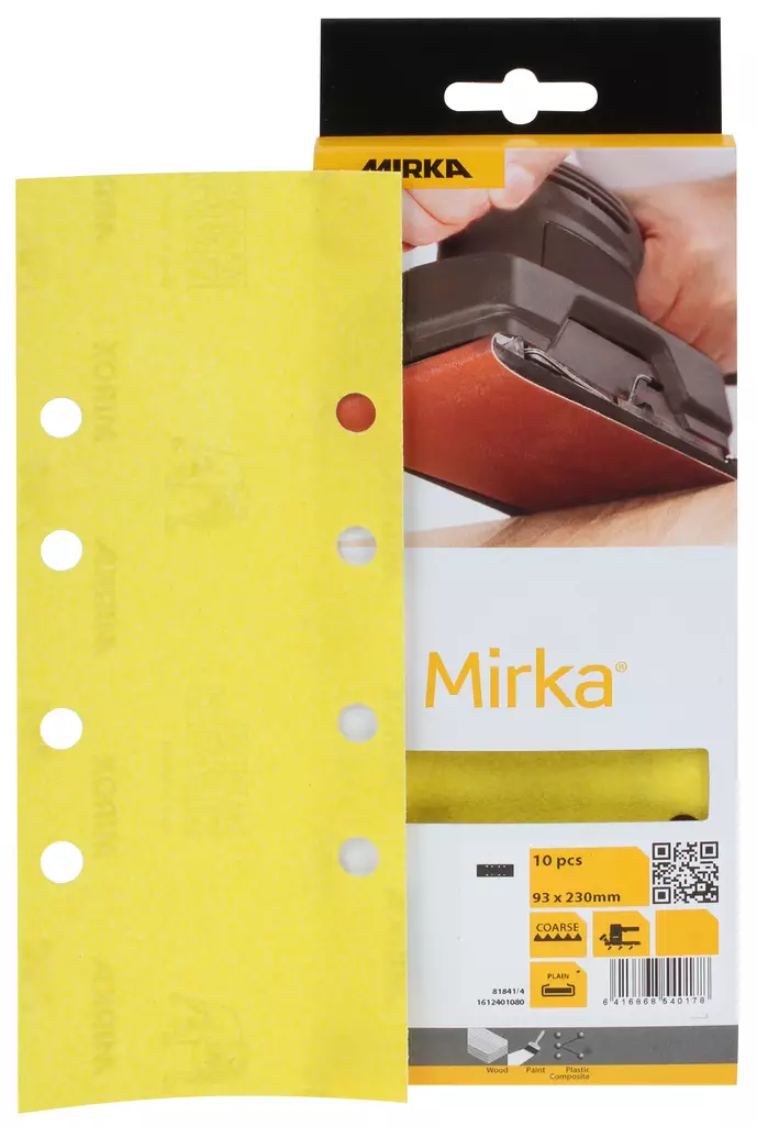 HIOMA-ARKKI 93X230MM MIR1180 MIRKA 8-REIK.LAJITELMA - Käsihiomatarvikkeet - 3670 - 1