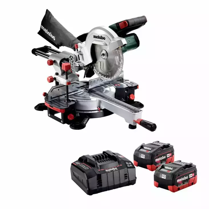 METABO AKKUJIIRISAHA KGS 18 LTX BL 216 + 2 x 8,0Ah - Jiirisirkkelit - 5380 - 1