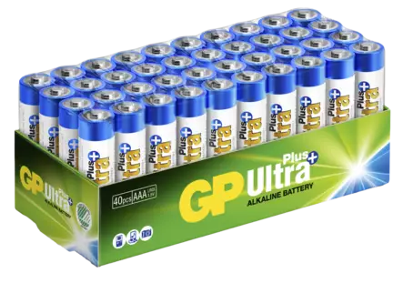 GP ULTRA PLUS ALKALINE AAA-PATTERI LR03 40-PACK - Paristot - 1880 - 1