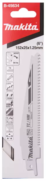 MAKITA PUUKKOSAHANTERÄ 152X1,25MM B-49834 PURKUTERÄ - Puukkosahanterät - 8930 - 2