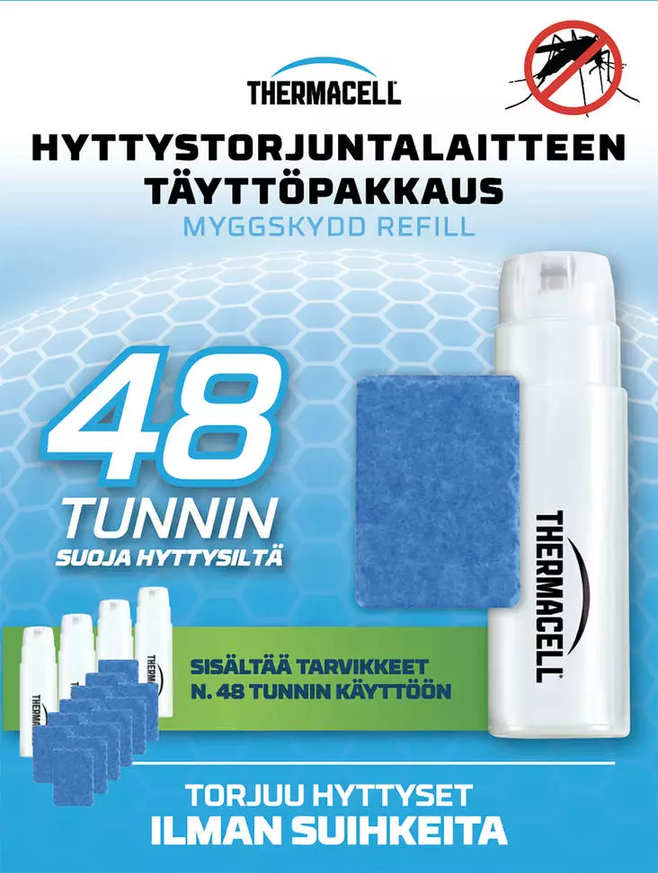 HYTTYSTORJUNTALAITTEEN TÄYTTÖ THERMACELL 48H R-4 4xKAASU 12xMATTO - Loukut ja karkotteet - 8781 - 1