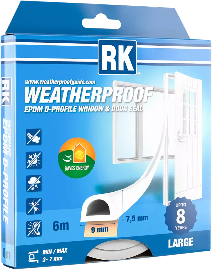 IKKUNA- JA OVITIIVISTE D 6M VALKOINEN - Ikkuna- ja ovitiivisteet - 1661 - 1