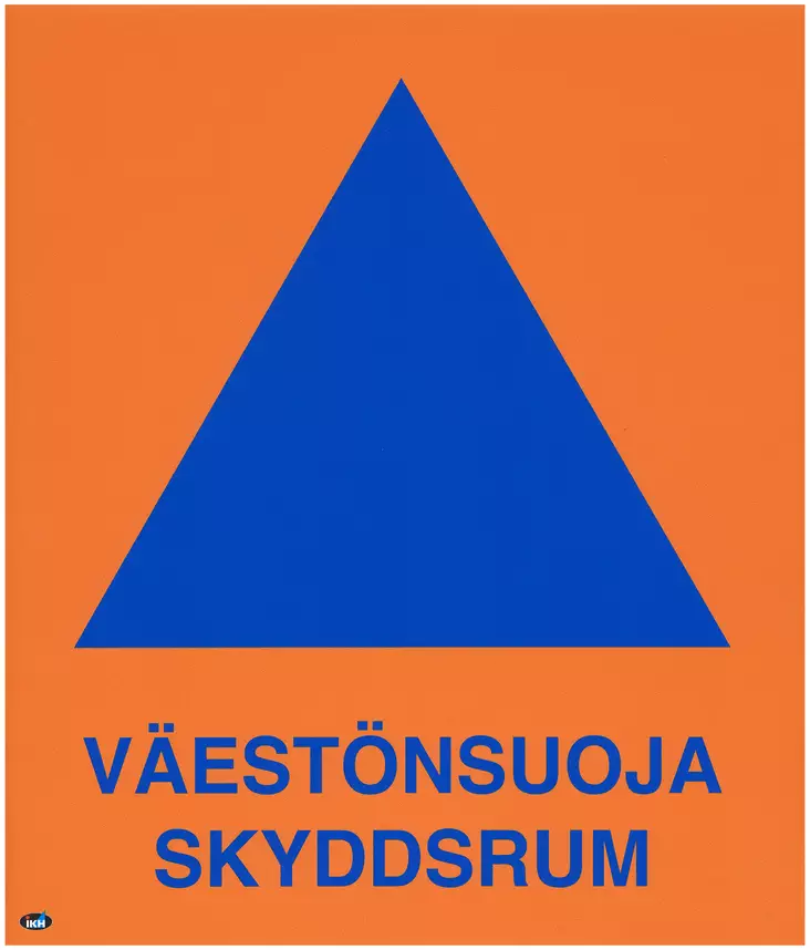 OPASTE VÄESTÖNSUOJA 300X350 TARRA - Kilvet, opasteet ja liikenteenohjaus - 1581 - 1