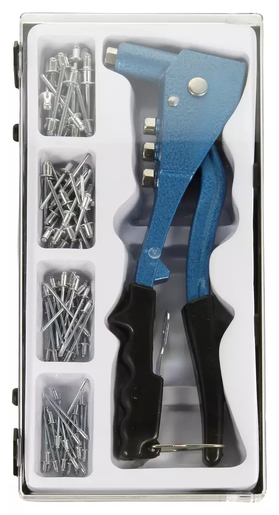 POPNIITTIPIHDIT + VETONIITIT 100KPL - Niittipihdit ja vetoniitit - 2181 - 1