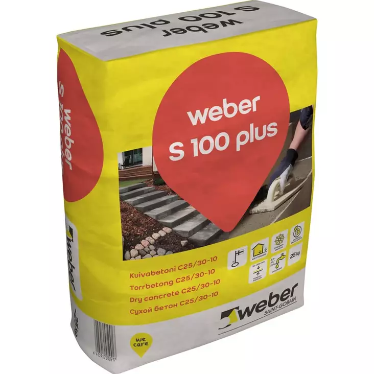WEBER S-100 PLUS KUIVABETONI 25KG C25/30-10 - Kuivabetonit - 4571 - 1