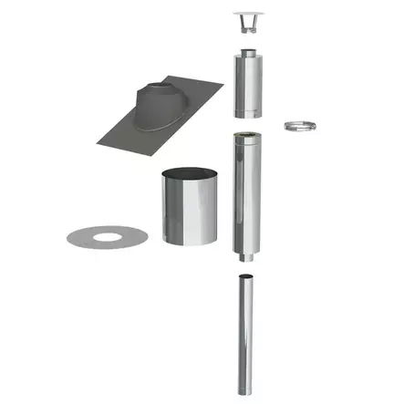 JEREMIAS ECO SAUNAN PIIPPUPAKETTI 2500mm / ø 115mm RST - Savupiiput - 6681 - 2
