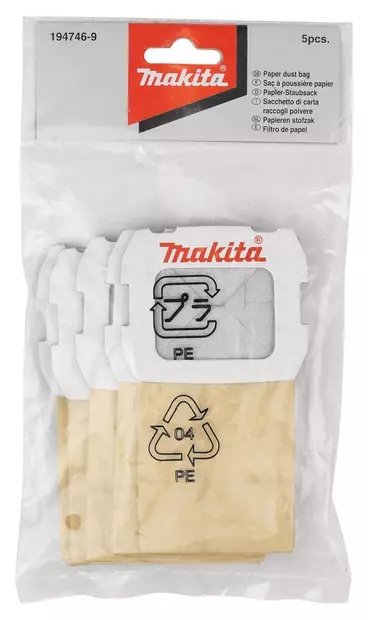 MAKITA PÖLYPUSSI HIOMAKONEILLE 5KPL/PKT 194746-9 - Suodattimet ja pölypussit - 8951 - 2