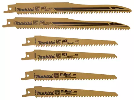 MAKITA PUUKKOSAHANTERÄSRJ.6KPL B-44432 PUULLE - Puukkosahanterät - 8931 - 2