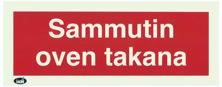 OPASTE JV 200X80 SAMMUTIN OVEN TAKANA, MUOVI - Kilvet, opasteet ja liikenteenohjaus - 841 - 1