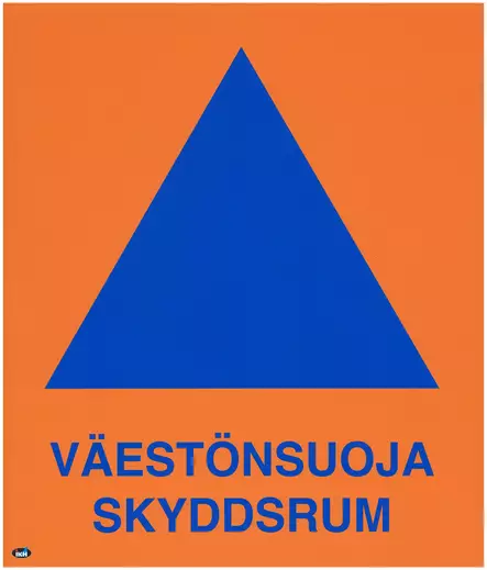 OPASTE VÄESTÖNSUOJA 300X350 TARRA - Kilvet, opasteet ja liikenteenohjaus - 1581 - 1