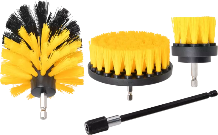 HARJASARJA PORAKONEESEEN 1/4" HEX 4-OSAINEN KARKEA - Teräsharjat - 2752 - 1