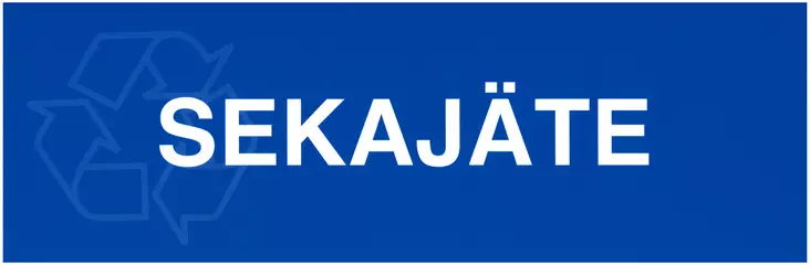 OPASTE 100X300 SEKAJÄTE LAMINOITU TARRA - Kilvet, opasteet ja liikenteenohjaus - 392 - 1