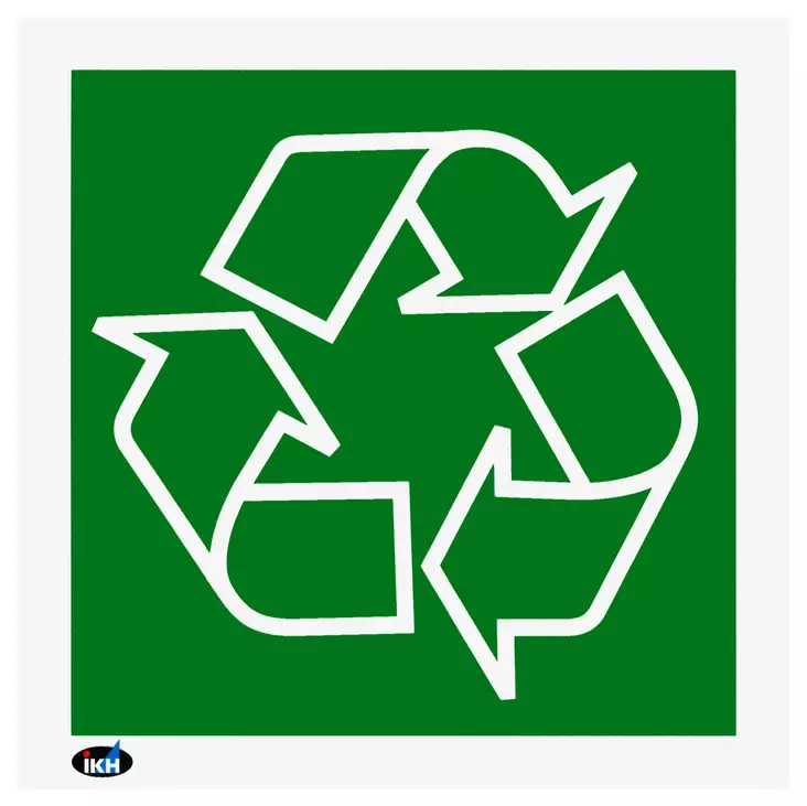 OPASTE 150X150 KIERRÄTYSMERKKI, MUOVI - Kilvet, opasteet ja liikenteenohjaus - 832 - 1