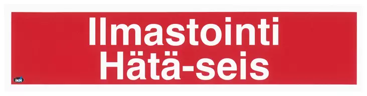 OPASTE ILMASTOINTI HÄTÄ-SEIS 200X50 TARRA - Kilvet, opasteet ja liikenteenohjaus - 602 - 1