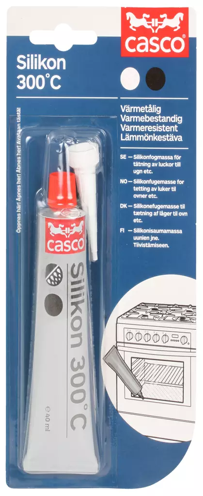 SILIKONI +300 MUSTA 40ML - Saumalaastit ja silikonit - 1262 - 1