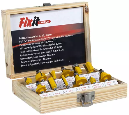 JYRSINTERÄSARJA 12-OS 6MM KARA - Yläjyrsinten terät - 1802 - 1