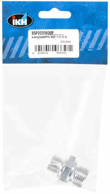 KAKSOISNIPPA BSP 1/2-3/8 ULKOKIERRE - Letkuliittimet - 662 - 1