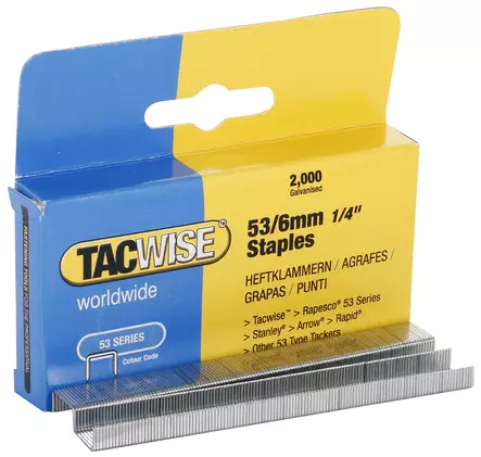 NIITTIRASIA 53/6MM RAPE536 TACWISE 2000KPL/LTK - Niitit ja sinkilät - 3692 - 1