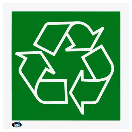 OPASTE 150X150 KIERRÄTYSMERKKI, MUOVI - Kilvet, opasteet ja liikenteenohjaus - 832 - 1