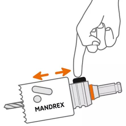 PIKAISTUKKA MANDREX 8,5MM MX2P1007B - Reikäsahat ja leikkurit - 9612 - 2
