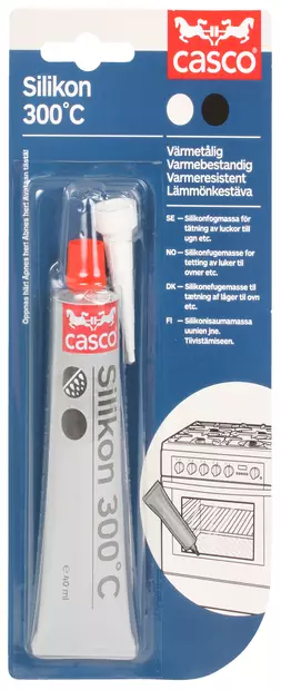 SILIKONI +300 MUSTA 40ML - Saumalaastit ja silikonit - 1262 - 1