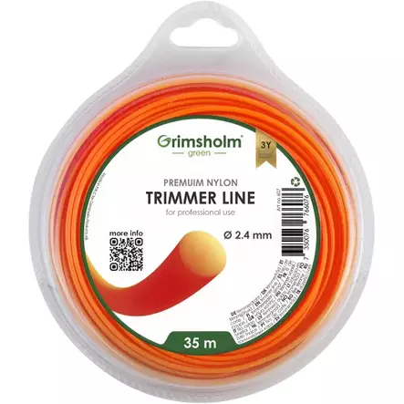 TRIMMERIN SIIMA 2,4MM GH607 GRIMSHOLM 35M PYÖREÄ - Raivaustyökalut ja tarvikkeet - 3542 - 1