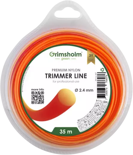 TRIMMERIN SIIMA 2,4MM GH607 GRIMSHOLM 35M PYÖREÄ - Raivaustyökalut ja tarvikkeet - 3542 - 1