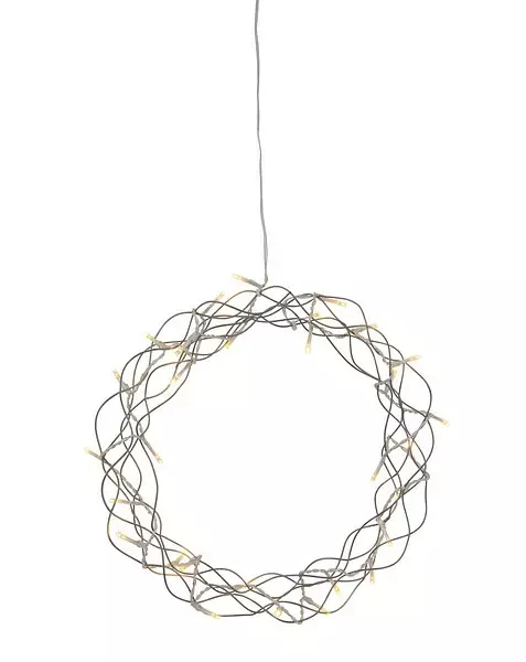 AIRAM MERLIN LED-VALOKRANSSI 30CM HOPEA IP20 - Jouluvalot ja kausivalot - 9623 - 1