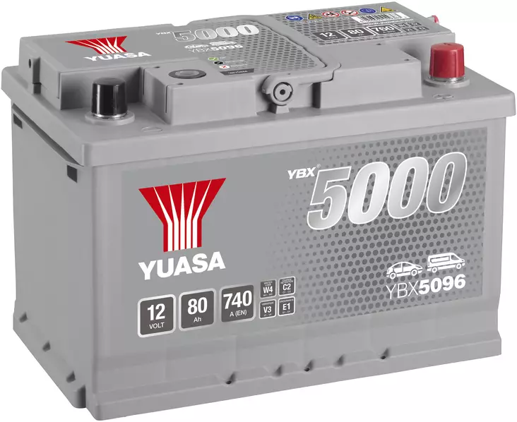 AKKU YUASA 80AH -+ 278X175X190 - Auton akut - 2823 - 1