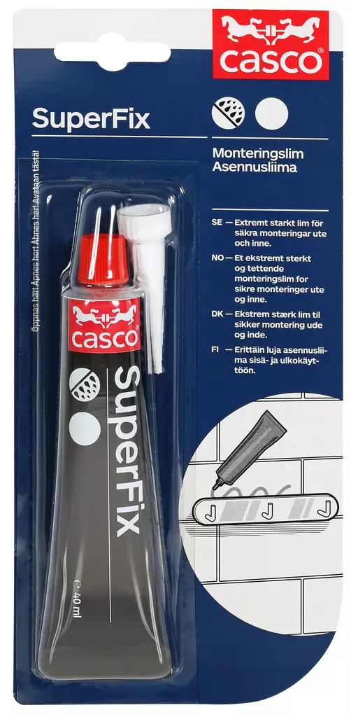 ASENNUSLIIMA 40ML SUPERFIX+ MINI VALKOINEN - Liimat, lukitteet ja tiivistäminen - 193 - 1
