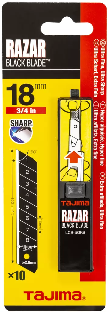 MATTOPUUKONTERÄ 18MM TAJ054 TAJIMA LCB-50RB MUSTA - Mattoveitset ja taittoveitset - 4013 - 1