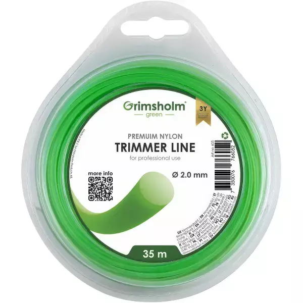 TRIMMERIN SIIMA 2,0MM GH605 GRIMSHOLM 35M PYÖREÄ - Raivaustyökalut ja tarvikkeet - 3543 - 1