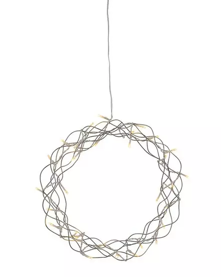 AIRAM MERLIN LED-VALOKRANSSI 30CM HOPEA IP20 - Jouluvalot ja kausivalot - 9623 - 1