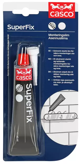 ASENNUSLIIMA 40ML SUPERFIX+ MINI VALKOINEN - Liimat, lukitteet ja tiivistäminen - 193 - 1