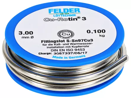 JUOTOSTINA SN97/CU3 3,0MM / 100G DIN29453 - Juotoskolvit ja tarvikkeet - 253 - 1