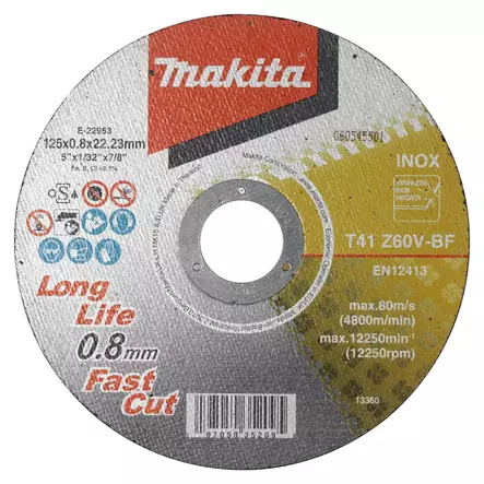 MAKITA KATKAISULAIKKA 125X0,8X22,23 INOX E-22953 - Katkaisulaikat - 8963 - 1