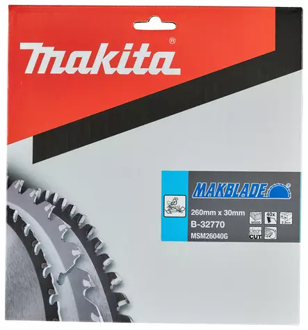 MAKITA PYÖRÖSAHANTERÄ PUULLE 260X30X2,3 Z40 B-32770 - Pyörösahanterät - 8923 - 2
