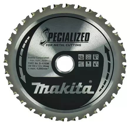 PYÖRÖSAHANTERÄ 150X20MM 1,5MM B-47036 MAKITA Z-32 METALLI - Sahanterät ja tarvikkeet - 93 - 1