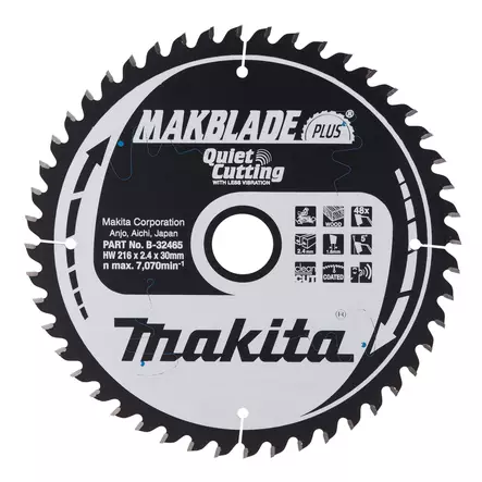MAKITA PYÖRÖSAHANTERÄ PUULLE 216X30X2,4 Z-48 B-08632 - Pyörösahanterät - 5673 - 1