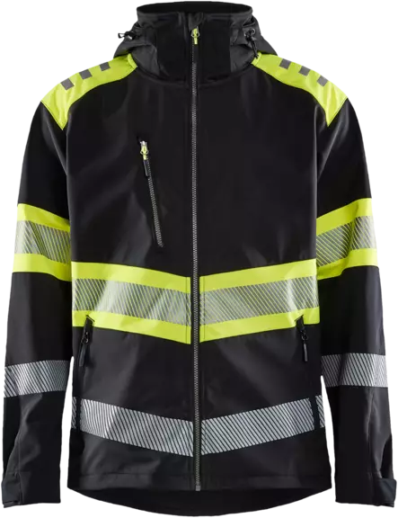 SOFTSHELL TAKKI HI-VIS S 4494-2513-9933 MUSTA/FL.K - Huomiotakit - 2143 - 1