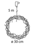 AIRAM MERLIN LED-VALOKRANSSI 30CM HOPEA IP20 - Jouluvalot ja kausivalot - 9623 - 4