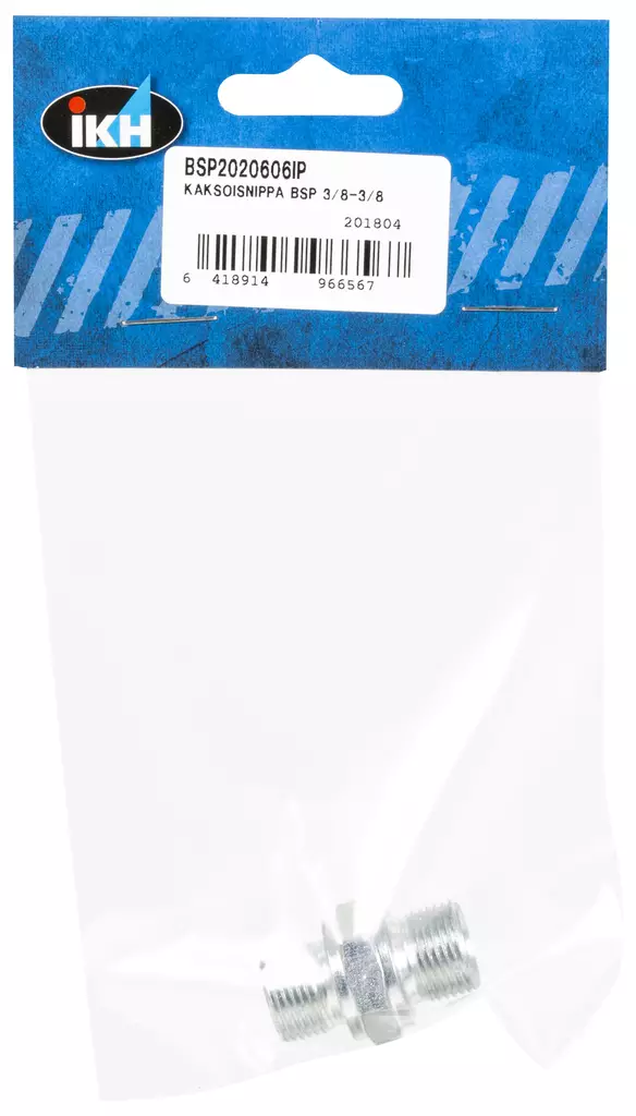 KAKSOISNIPPA BSP 3/8-3/8 ULKOKIERRE - Letkuliittimet - 664 - 1