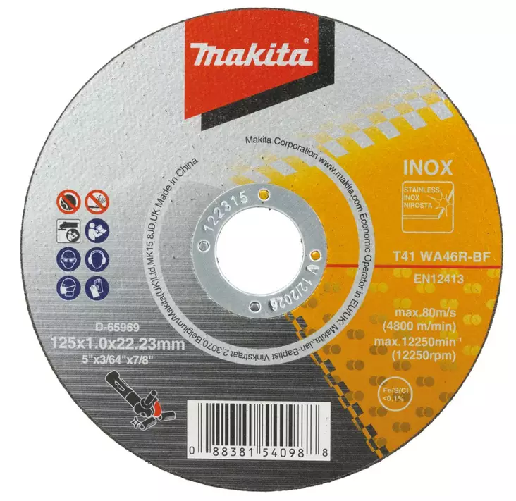 KATKAISULAIKKA 125X1,0MM WA46R D65969 MAKITA - Katkaisulaikat - 8514 - 1