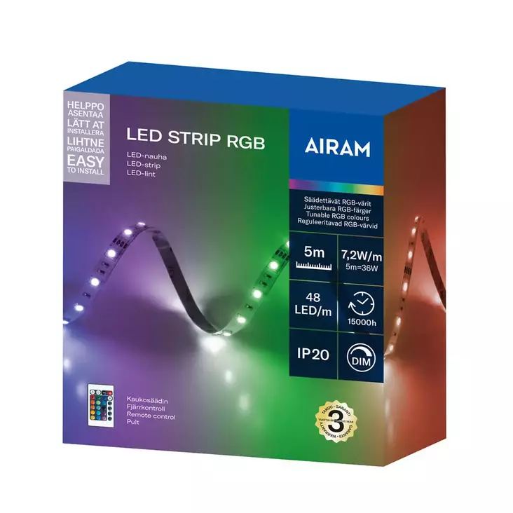 LED-NAUHA AIRAM STRIP POWER RGB 5M - Sisävalaisimet - 6474 - 1