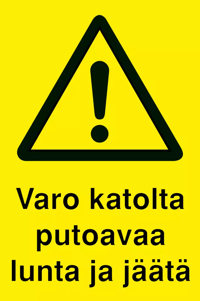 OPASTE 200X300 VARO KATOLTA PUTOAVAA LUNTA JA JÄÄT - Kilvet, opasteet ja liikenteenohjaus - 614 - 1