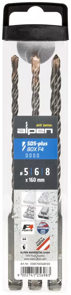 PORANTERÄSARJA 5/6/8X160MM F4 FORTE SDS-PLUS - Poranterät - 2194 - 1