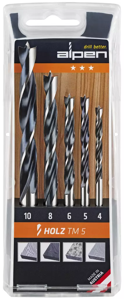 PUUPORANTERÄSARJA 5-OS 4-10MM HOLZ - Poranterät - 3014 - 1