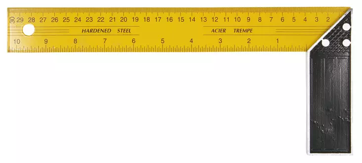 SUORAKULMA 300MM KELTAINEN - Suorakulmat ja viivaimet - 3124 - 1